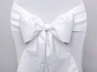 Nappe de chaise satin blanc